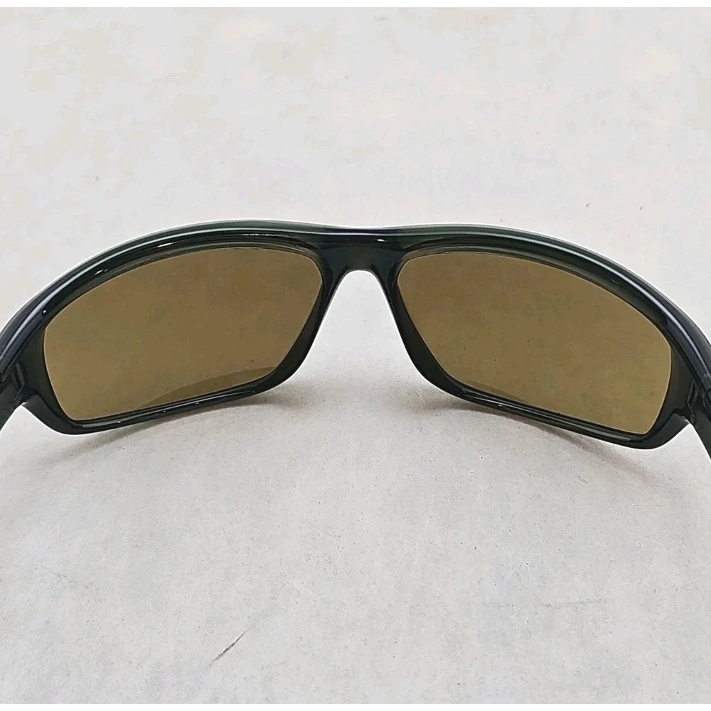 EUC Nike Adrenaline Sunglasses Olive w Yellow Lens EV0605 303 Athletic Wrap